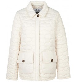 Women's Leilani Quilted Patch-Pocket Jacket Ivory/Cream $124.70 Coats