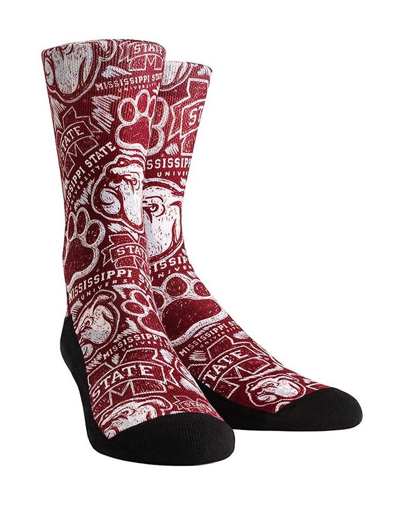 Women's Maroon Mississippi State Bulldogs Logo Sketch Crew Socks Maroon $15.00 Socks