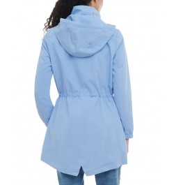 Petite Hooded Drawcord-Waist Anorak Jacket Blue $56.00 Coats