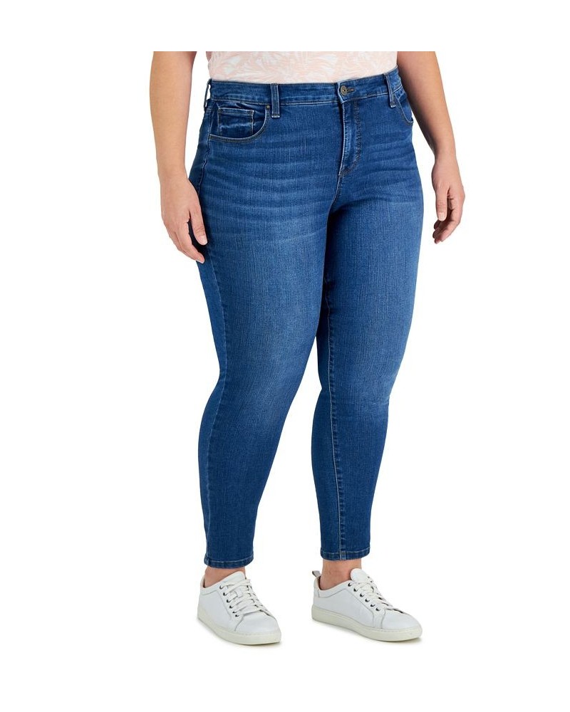 Plus Size Mid-Rise Curvy Skinny Jeans Black $13.44 Jeans