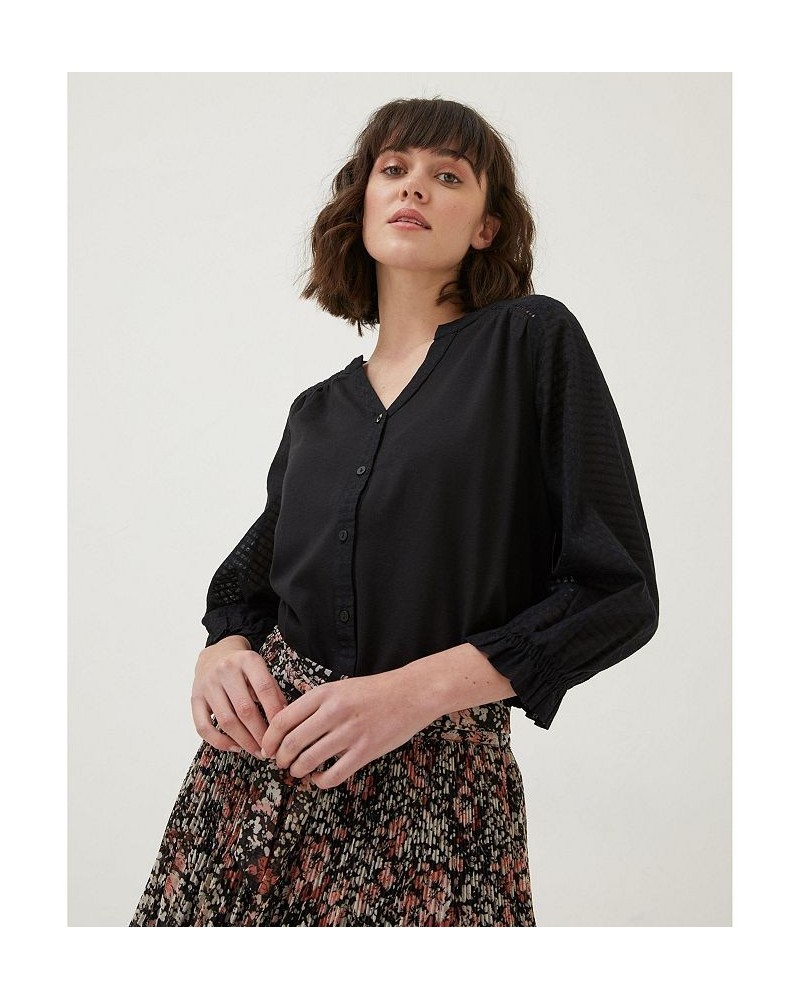 Winnie Button Through Top - Women Black $27.04 Tops