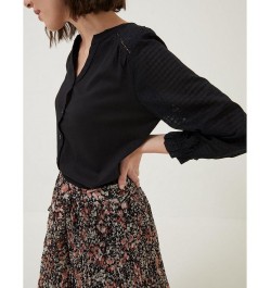 Winnie Button Through Top - Women Black $27.04 Tops