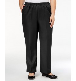 Plus Size Classic Pull-On Straight-Leg Short Length Pants Black $31.50 Pants