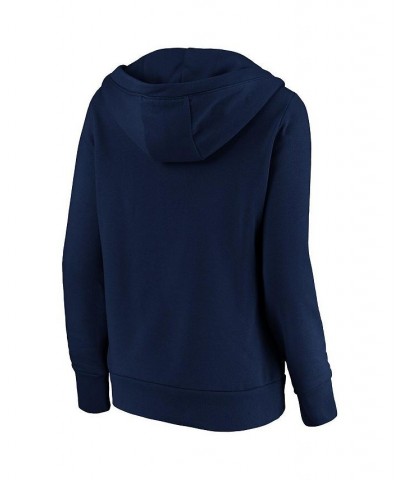 Women's Branded Navy Boston Red Sox Victory Script Crossover Neck Pullover Hoodie Navy $41.59 Sweatshirts