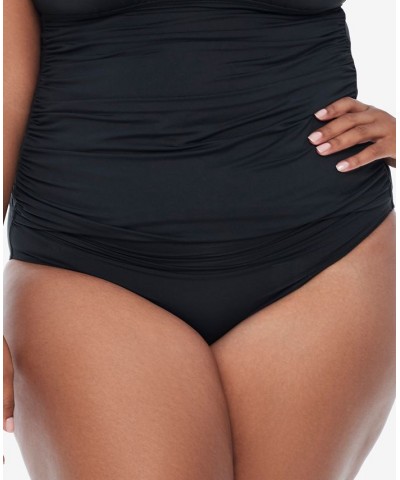 Plus Size High-Neck Tankini Top & Swim Bottom Black $55.90 Swimsuits