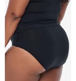 Plus Size High-Neck Tankini Top & Swim Bottom Black $55.90 Swimsuits