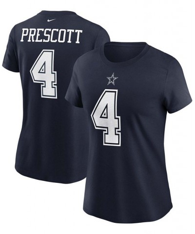 Women's Dak Prescott Navy Dallas Cowboys Name Number T-shirt Navy $25.00 Tops