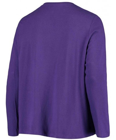 Women's Plus Size Purple Baltimore Ravens Primary Logo Long Sleeve T-shirt Purple $19.35 Tops