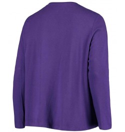 Women's Plus Size Purple Baltimore Ravens Primary Logo Long Sleeve T-shirt Purple $19.35 Tops