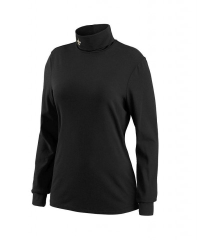 Women's Black New Orleans Saints Long Sleeve Tri-Blend Turtleneck T-shirt Black $24.95 Tops