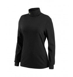 Women's Black New Orleans Saints Long Sleeve Tri-Blend Turtleneck T-shirt Black $24.95 Tops