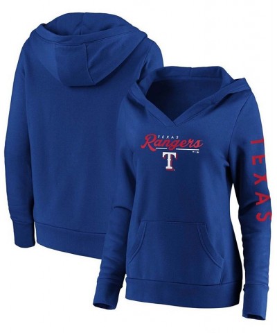 Plus Size Royal Texas Rangers Core High Class Crossover Pullover Hoodie Royal $43.99 Sweatshirts