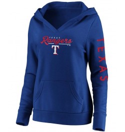 Plus Size Royal Texas Rangers Core High Class Crossover Pullover Hoodie Royal $43.99 Sweatshirts