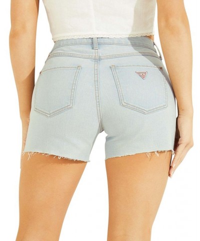 Women's 1981 Midi Frayed-Hem Denim Shorts Maroma Wash $40.94 Shorts