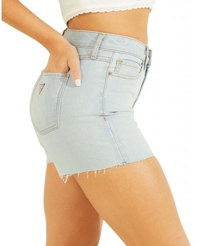 Women's 1981 Midi Frayed-Hem Denim Shorts Maroma Wash $40.94 Shorts