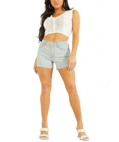 Women's 1981 Midi Frayed-Hem Denim Shorts Maroma Wash $40.94 Shorts