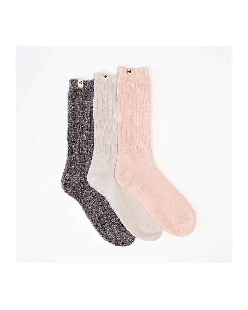 Plush Lounge Socks for Women Blush, cloud, slate grey $30.55 Socks