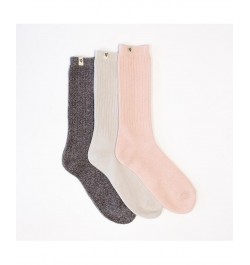 Plush Lounge Socks for Women Blush, cloud, slate grey $30.55 Socks