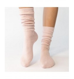 Plush Lounge Socks for Women Blush, cloud, slate grey $30.55 Socks