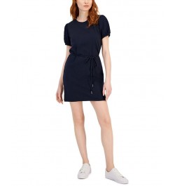 Women's Cotton Puff Eyelet-Sleeve Dress Sky Captain $35.78 Dresses