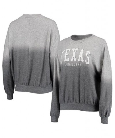 Women's Charcoal and Gray Texas Longhorns Slow Fade Hacci Ombre Pullover Sweatshirt Charcoal, Gray $38.49 Sweatshirts