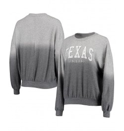 Women's Charcoal and Gray Texas Longhorns Slow Fade Hacci Ombre Pullover Sweatshirt Charcoal, Gray $38.49 Sweatshirts