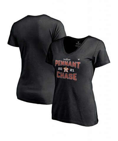 Women's Branded Black Houston Astros 2021 Division Series Winner Locker Room Plus Size V-Neck T-shirt Black $20.51 Tops