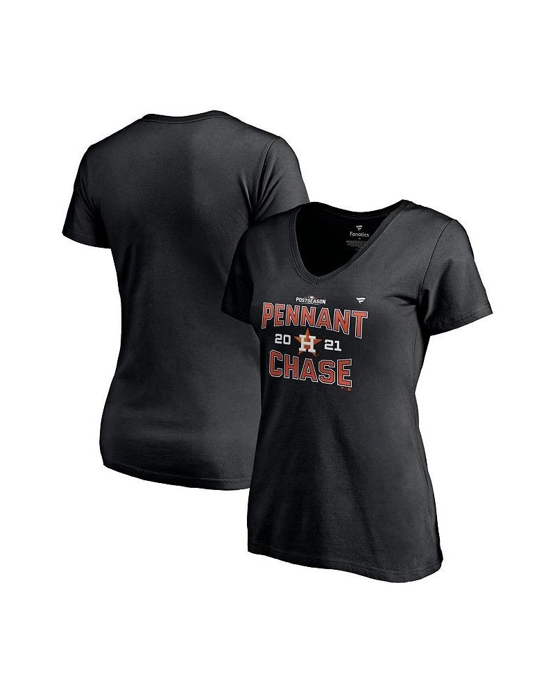 Women's Branded Black Houston Astros 2021 Division Series Winner Locker Room Plus Size V-Neck T-shirt Black $20.51 Tops