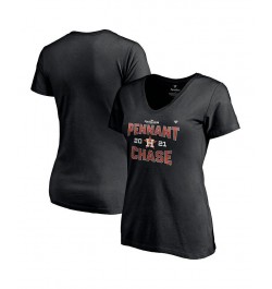 Women's Branded Black Houston Astros 2021 Division Series Winner Locker Room Plus Size V-Neck T-shirt Black $20.51 Tops