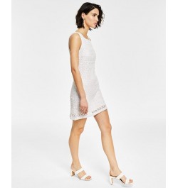 Women's Crochet Mini Dress Porcelain $38.15 Dresses