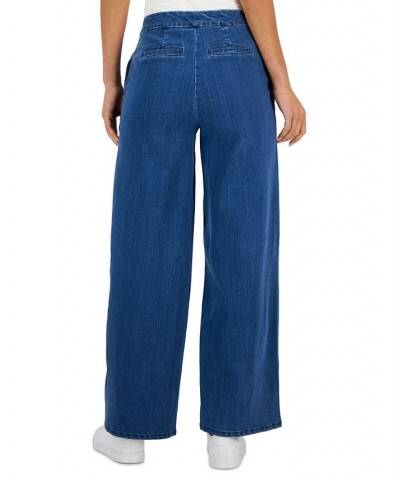 Petite Sailor-Button Wide-Leg Jeans Boca Wash $25.06 Jeans