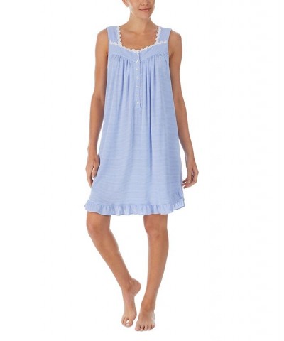 Daisy-Chain-Lace Striped Nightgown Blue Stripe $35.88 Sleepwear