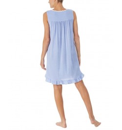 Daisy-Chain-Lace Striped Nightgown Blue Stripe $35.88 Sleepwear