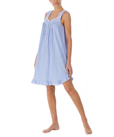 Daisy-Chain-Lace Striped Nightgown Blue Stripe $35.88 Sleepwear