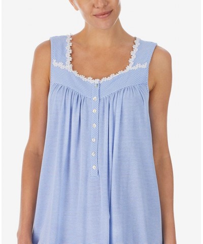 Daisy-Chain-Lace Striped Nightgown Blue Stripe $35.88 Sleepwear