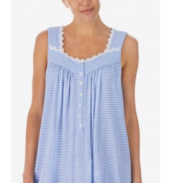 Daisy-Chain-Lace Striped Nightgown Blue Stripe $35.88 Sleepwear