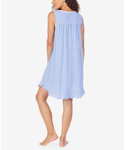 Daisy-Chain-Lace Striped Nightgown Blue Stripe $35.88 Sleepwear