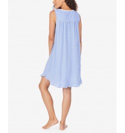 Daisy-Chain-Lace Striped Nightgown Blue Stripe $35.88 Sleepwear