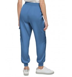 Women's Satin Cargo Jogger Pants Dusk $35.39 Pants