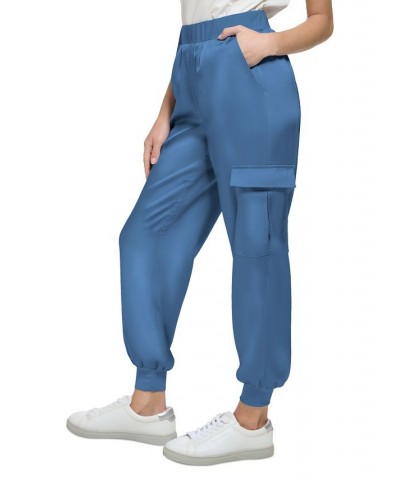 Women's Satin Cargo Jogger Pants Dusk $35.39 Pants