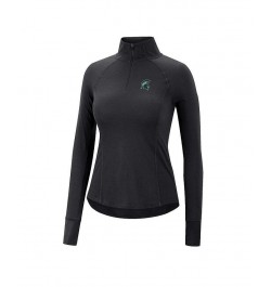 Women's Black Michigan State Spartans Core Quinn Raglan Quarter-Zip Top Black $22.00 Tops