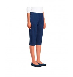 Women's Tall Sport Knit Denim High Rise Elastic Waist Pull On Capri Pants Medium indigo $26.93 Pants