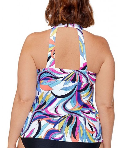 Plus Size H-Back Underwire Tankini Top One Of A Kind Multi $33.59 Swimsuits