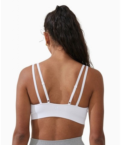 Women's Seamless Tiny Tie Up Crop Top White $17.20 Tops