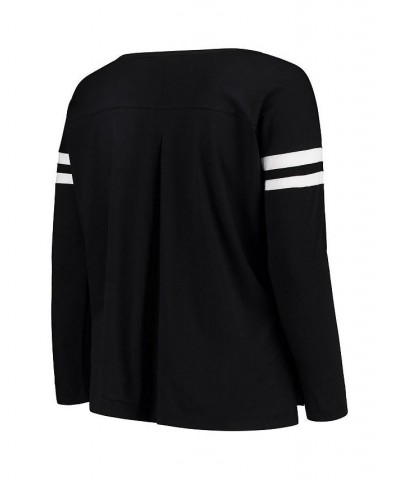 Women's Black San Francisco 49ers Plus Size Free Agent Long Sleeve T-shirt Black $30.00 Tops