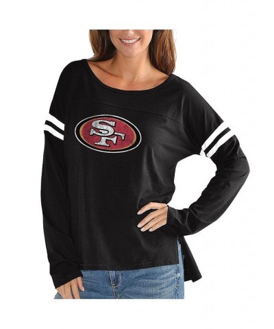 Women's Black San Francisco 49ers Plus Size Free Agent Long Sleeve T-shirt Black $30.00 Tops