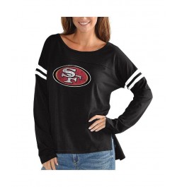 Women's Black San Francisco 49ers Plus Size Free Agent Long Sleeve T-shirt Black $30.00 Tops