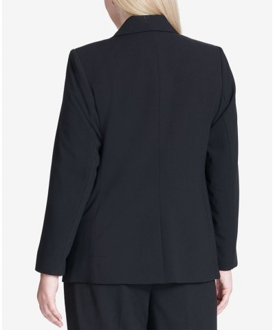 Plus Size One-Button Blazer Black $44.39 Jackets