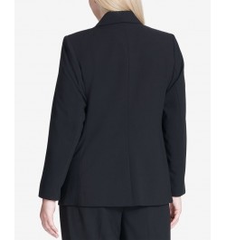 Plus Size One-Button Blazer Black $44.39 Jackets