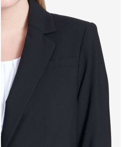 Plus Size One-Button Blazer Black $44.39 Jackets